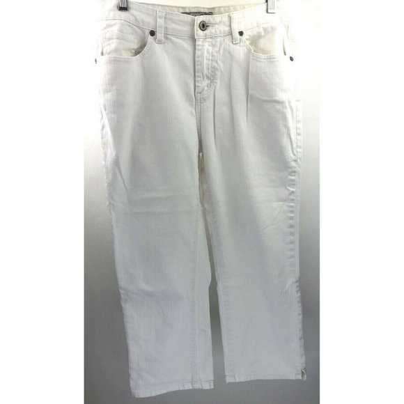Chico's Platinum White Jeans Size 0.5 Capri - Picture 1 of 9